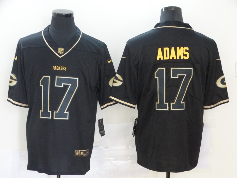 Men's Green Bay Packers Davante Adams #17 Black Jersey